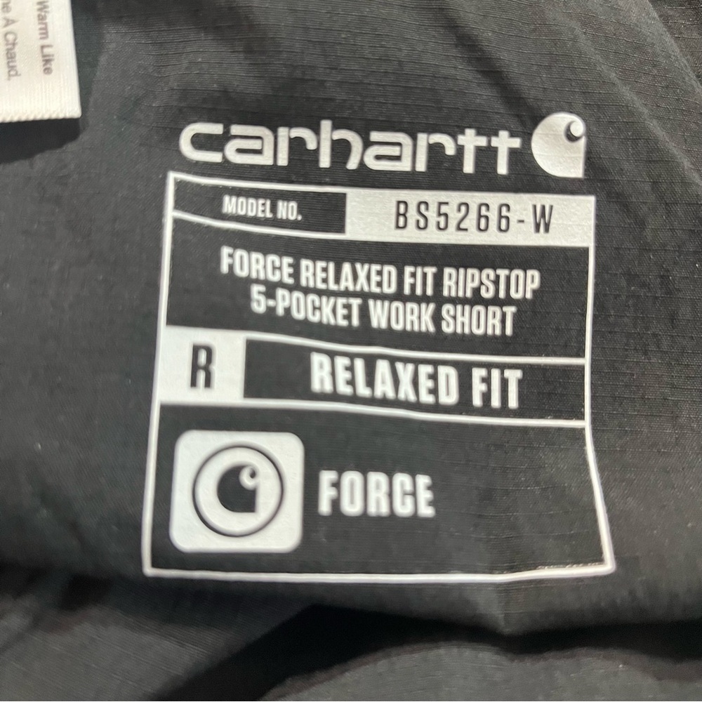 Carhartt Women's Force Relaxed Fit Ripstop Work Short, Black, Size XXL (20) - Picture 7 of 10